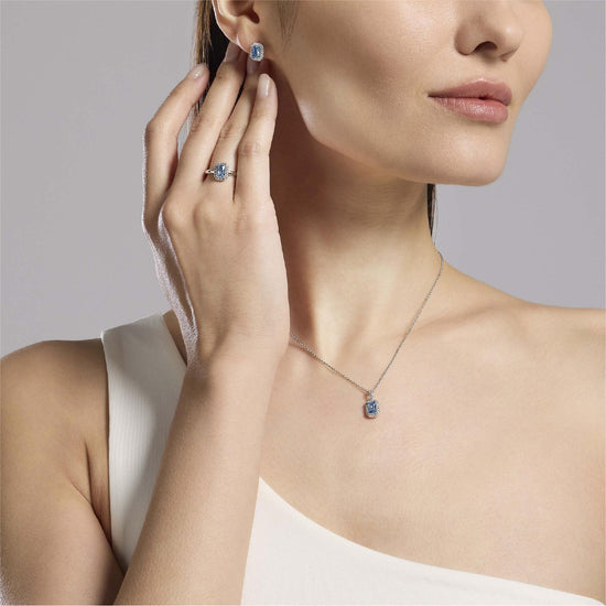 Collana Cool or Rétro? Mabina Gioielli da donna con pietra azzurra MISURA UNICA