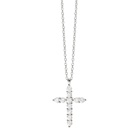 Collana Mabina Gioielli Divina da donna con croce di zirconi MISURA UNICA