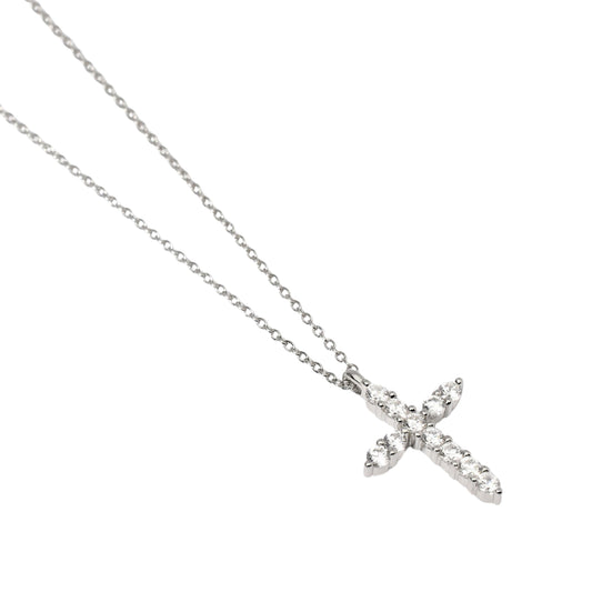 Collana Mabina Gioielli Divina da donna con croce di zirconi MISURA UNICA