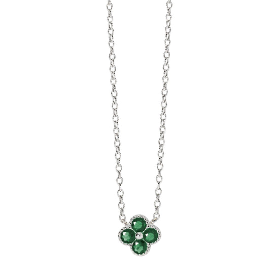 Collana Jasmine Mabina Gioielli da donna in argento e pietre verdi MISURA UNICA