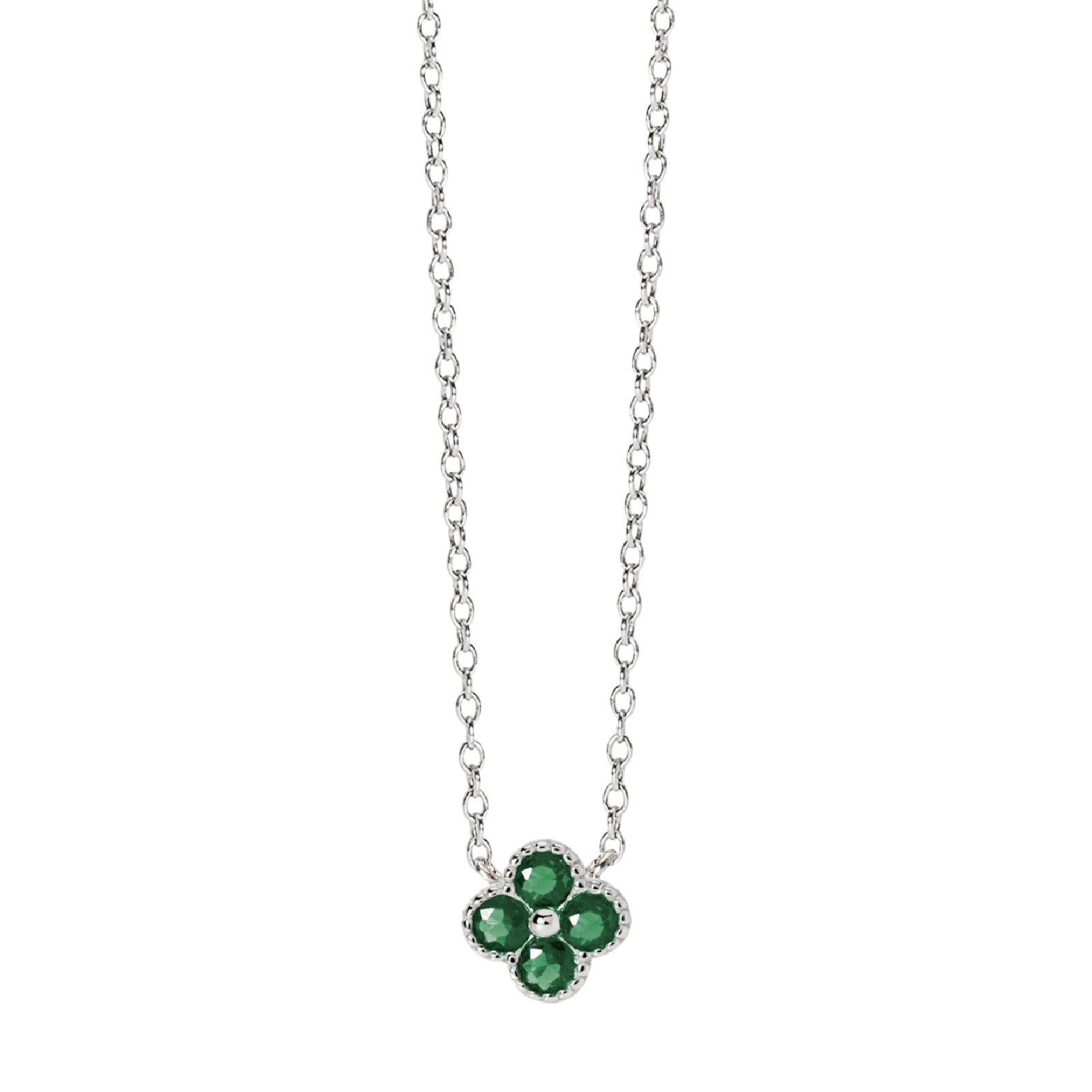 Collana Jasmine Mabina Gioielli da donna in argento e pietre verdi MISURA UNICA