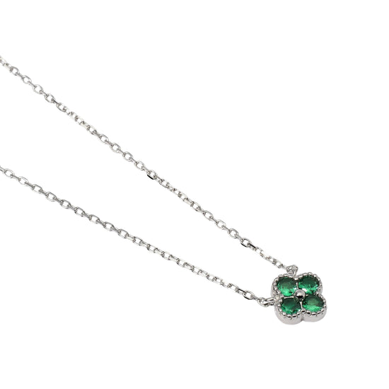 Collana Jasmine Mabina Gioielli da donna in argento e pietre verdi MISURA UNICA