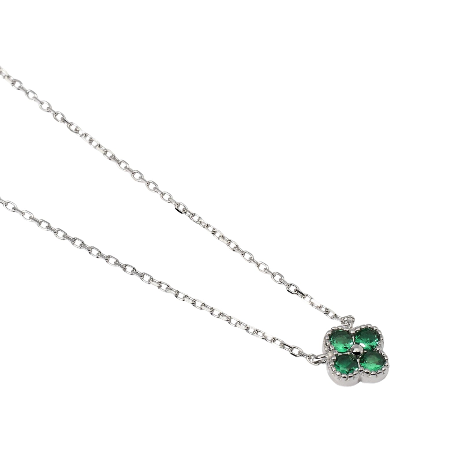 Collana Jasmine Mabina Gioielli da donna in argento e pietre verdi MISURA UNICA