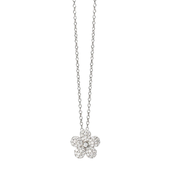 Collana da donna Mabina Gioielli in argento e fiore di zirconi MISURA UNICA