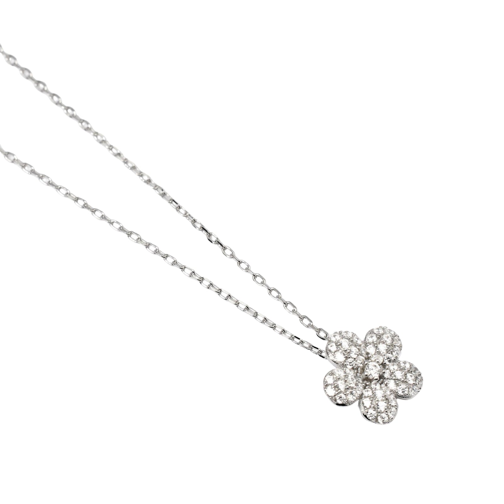 Collana da donna Mabina Gioielli in argento e fiore di zirconi MISURA UNICA