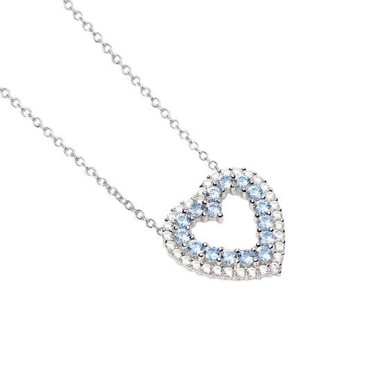 Collana girocollo Mabina con pendente a cuore e zirconi MISURA UNICA