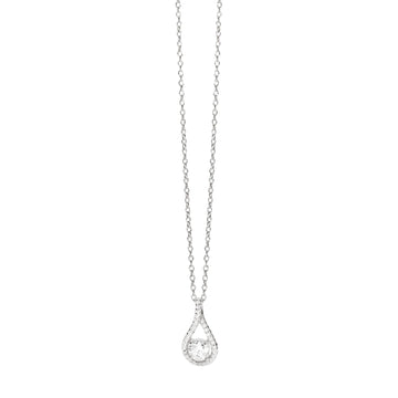 Collana girocollo Mabina in argento con pendente di zirconi MISURA UNICA