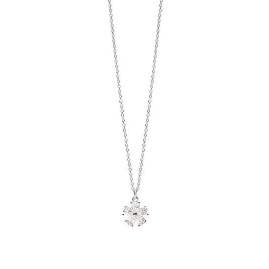 Collana girocollo Mabina in argento con pendente fiore MISURA UNICA