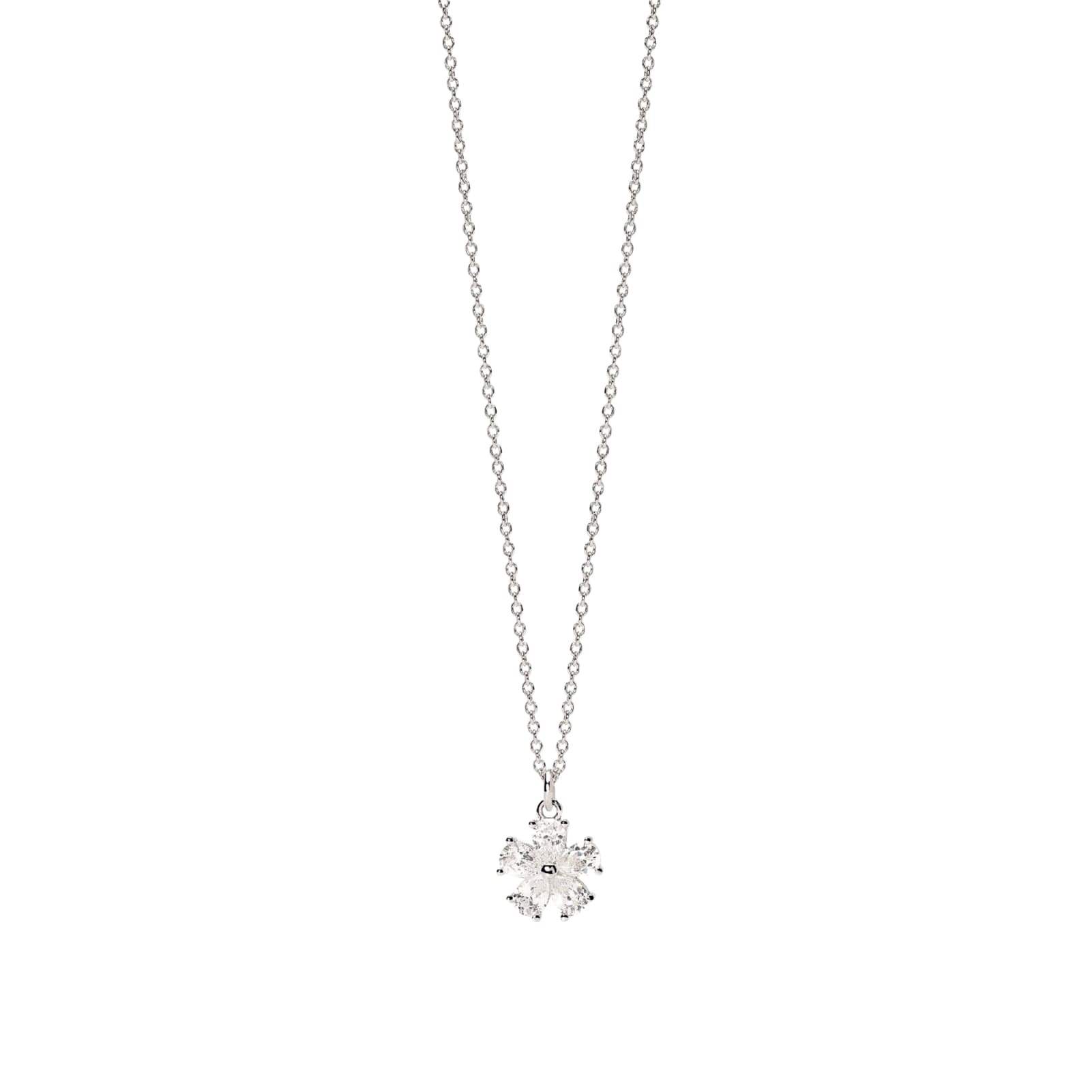 Collana girocollo Mabina in argento con pendente fiore MISURA UNICA