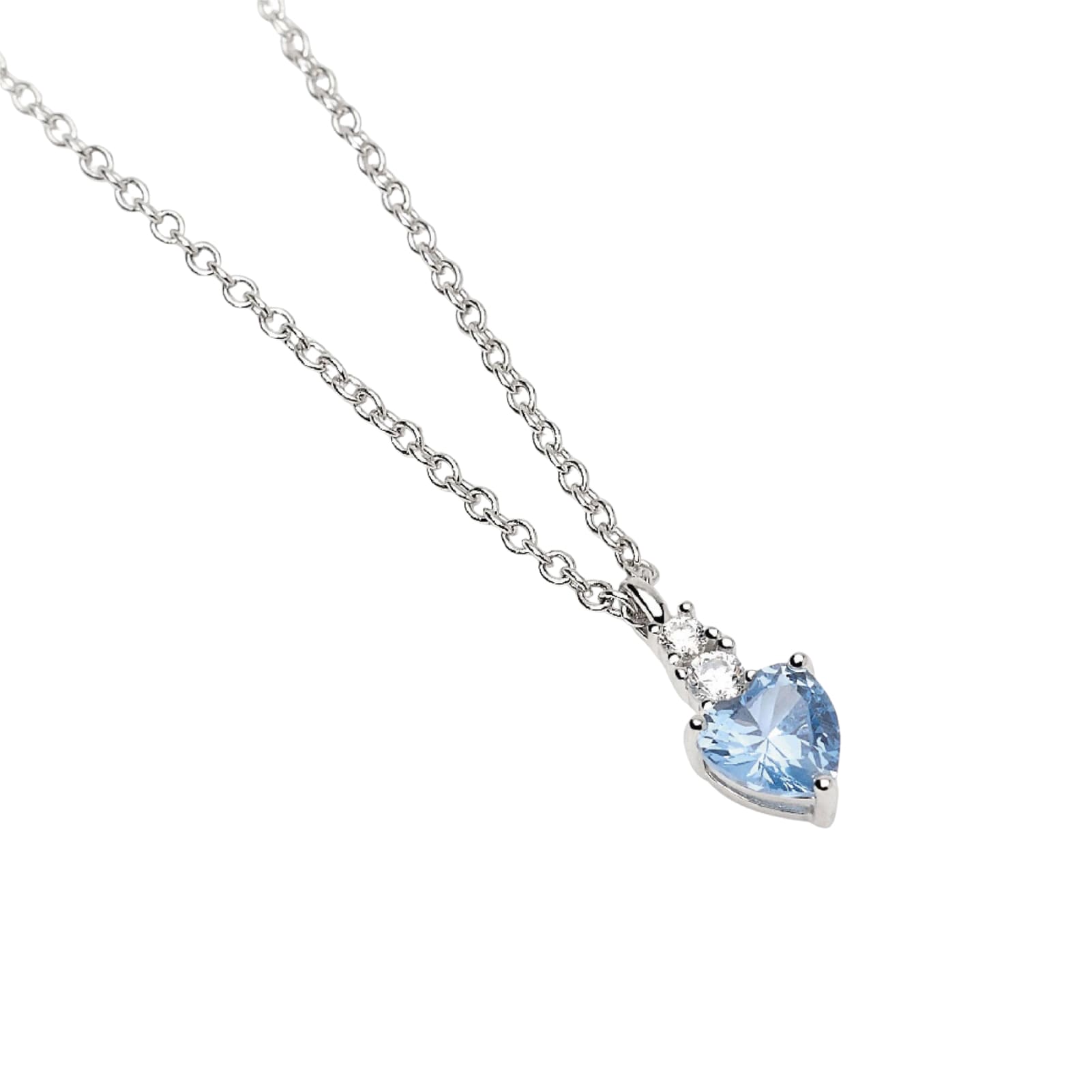 Collana girocollo Mabina con pendente azzurro a cuore MISURA UNICA