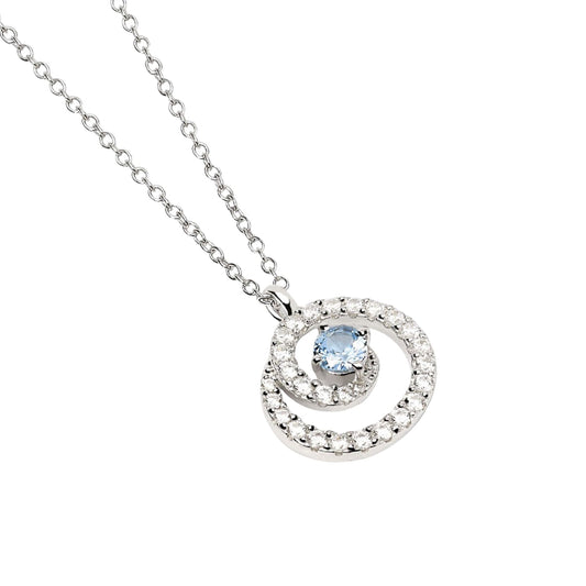 Collana girocollo Mabina con pendente a spirale e zirconi MISURA UNICA