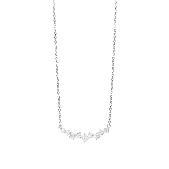 Collana Mabina in argento con elemento centrale in zirconi MISURA UNICA