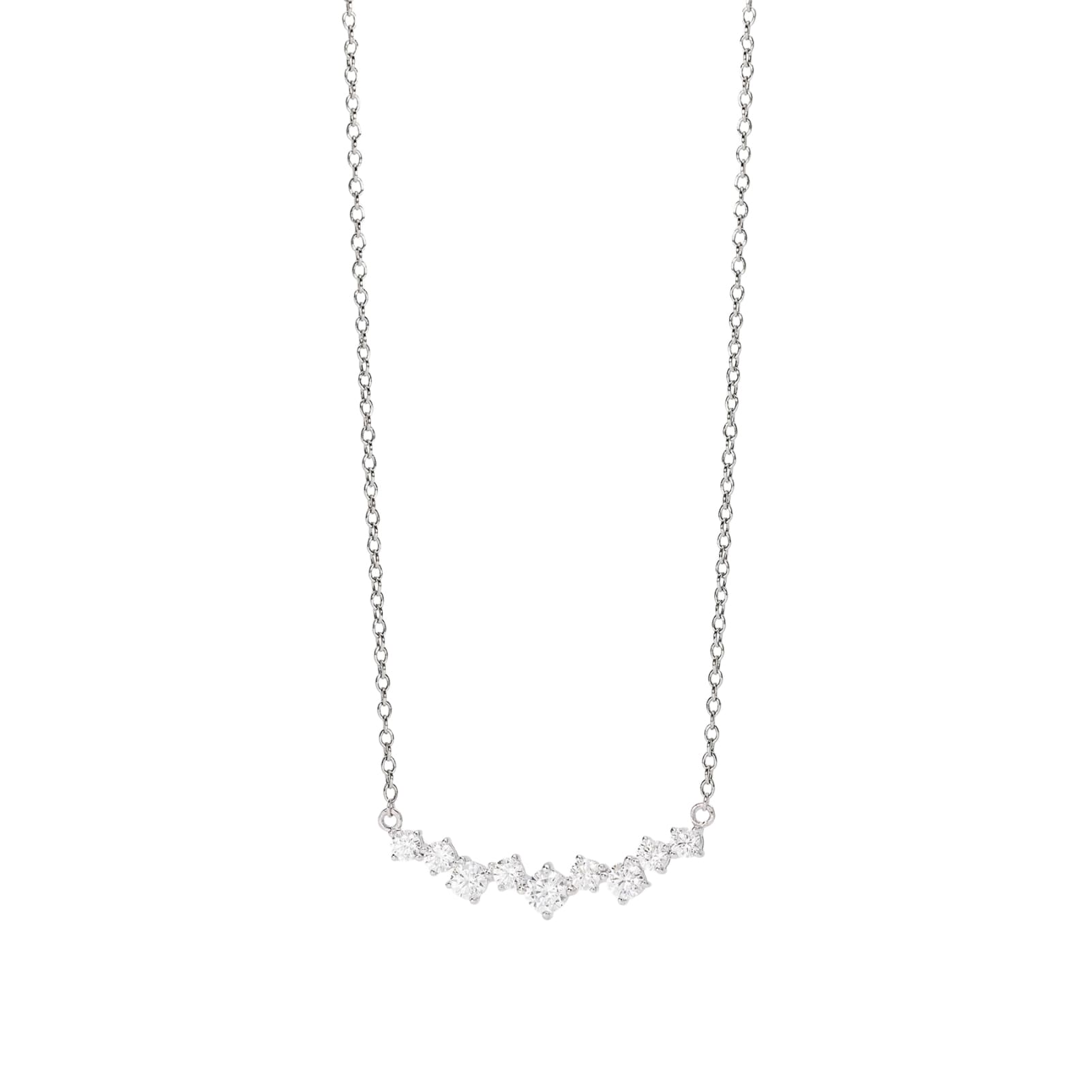 Collana Mabina in argento con elemento centrale in zirconi MISURA UNICA