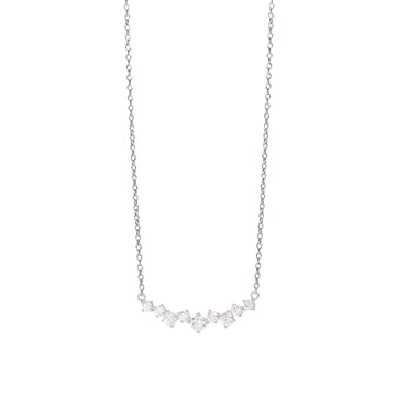 Collana Mabina in argento con elemento centrale in zirconi MISURA UNICA
