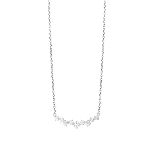 Collana Mabina in argento con elemento centrale in zirconi MISURA UNICA