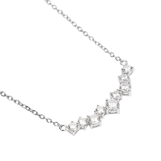 Collana Mabina in argento con elemento centrale in zirconi MISURA UNICA