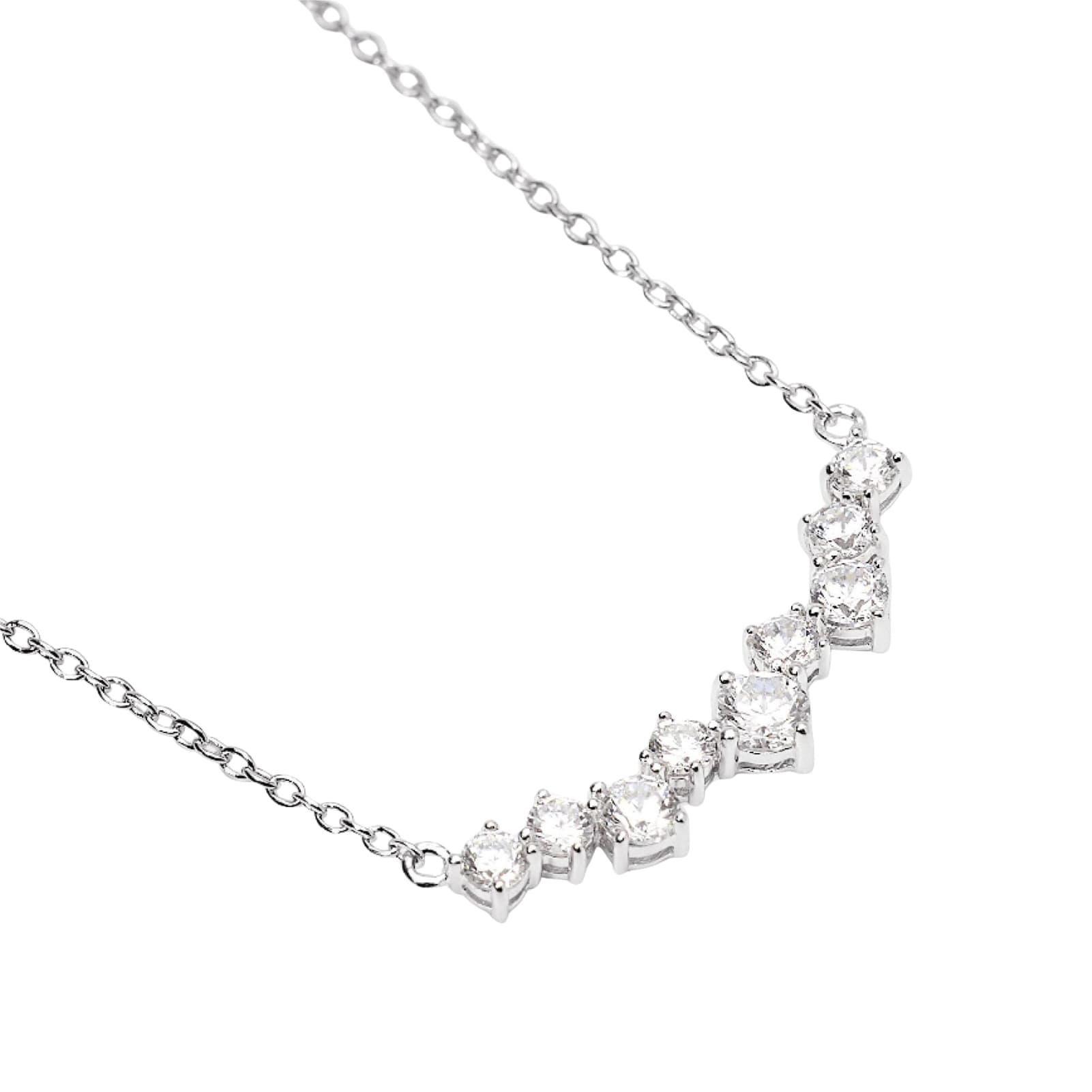 Collana Mabina in argento con elemento centrale in zirconi MISURA UNICA