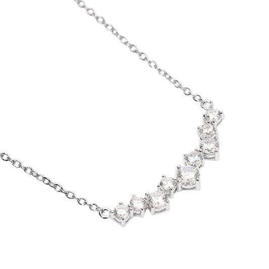 Collana Mabina in argento con elemento centrale in zirconi MISURA UNICA
