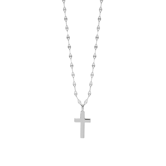 Collana catena Mabina in argento con ciondolo croce MISURA UNICA