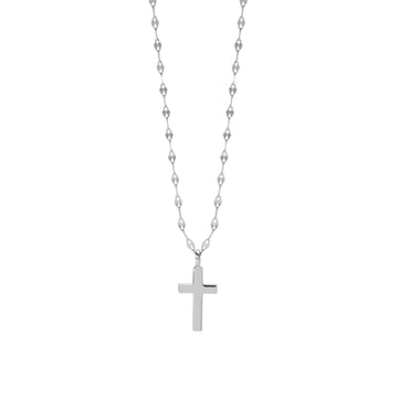 Collana catena Mabina in argento con ciondolo croce MISURA UNICA