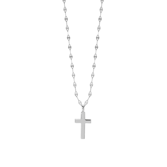 Collana catena Mabina in argento con ciondolo croce MISURA UNICA