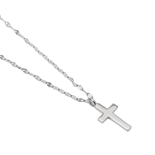 Collana catena Mabina in argento con ciondolo croce MISURA UNICA