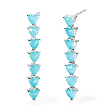orecchini pendenti mabina in argento con cristalli azzurri 563817