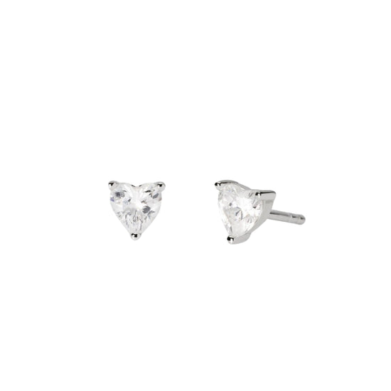 Orecchini a lobo da donna Mabina Gioielli con cuori di zircone MISURA UNICA