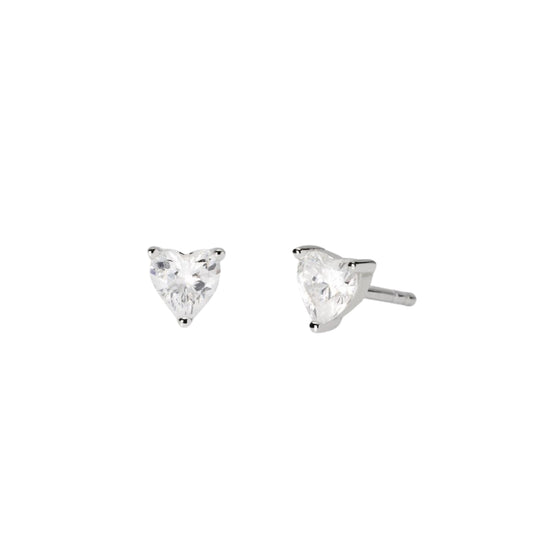 Orecchini a lobo da donna Mabina Gioielli con cuori di zircone MISURA UNICA