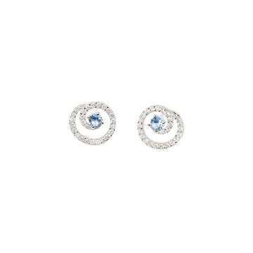 Orecchini a lobo Mabina in argento con pendente spirale MISURA UNICA