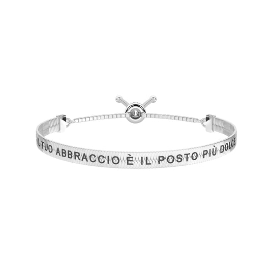 Bracciale snake Kidult in acciaio mamma, il tuo abbraccio REGOLABILE