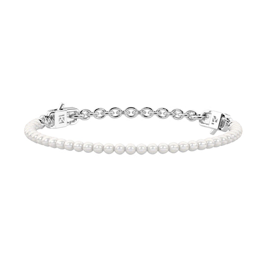 Bracciale da donna Kidult By You in acciaio con perle Regolabile 16-19 cm
