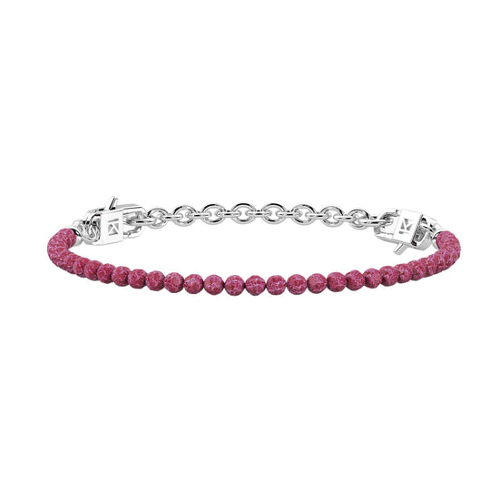 Bracciale donna Kidult By You acciaio con zirconi rubino Regolabile 16-19 cm