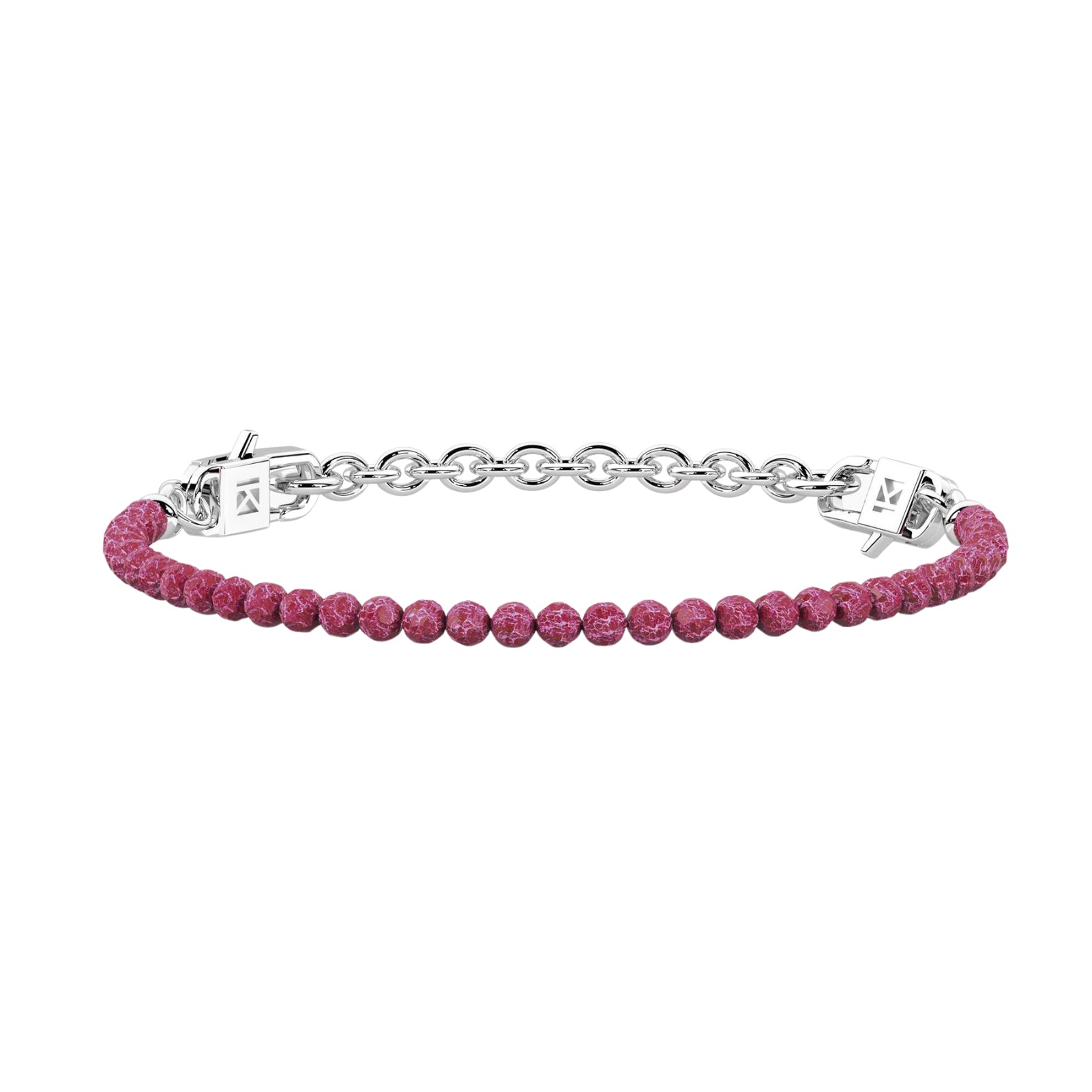 Bracciale donna Kidult By You acciaio con zirconi rubino Regolabile 16-19 cm