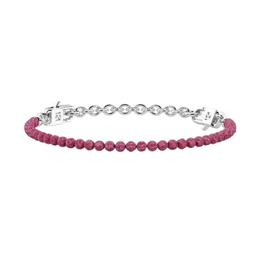 Bracciale donna Kidult By You acciaio con zirconi rubino Regolabile 16-19 cm