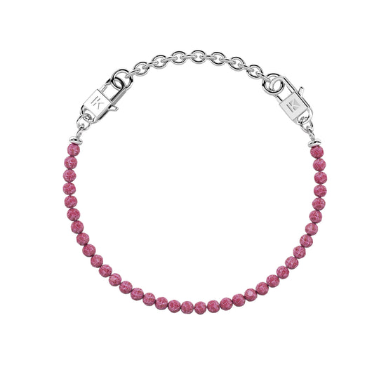 Bracciale donna Kidult By You acciaio con zirconi rubino Regolabile 16-19 cm