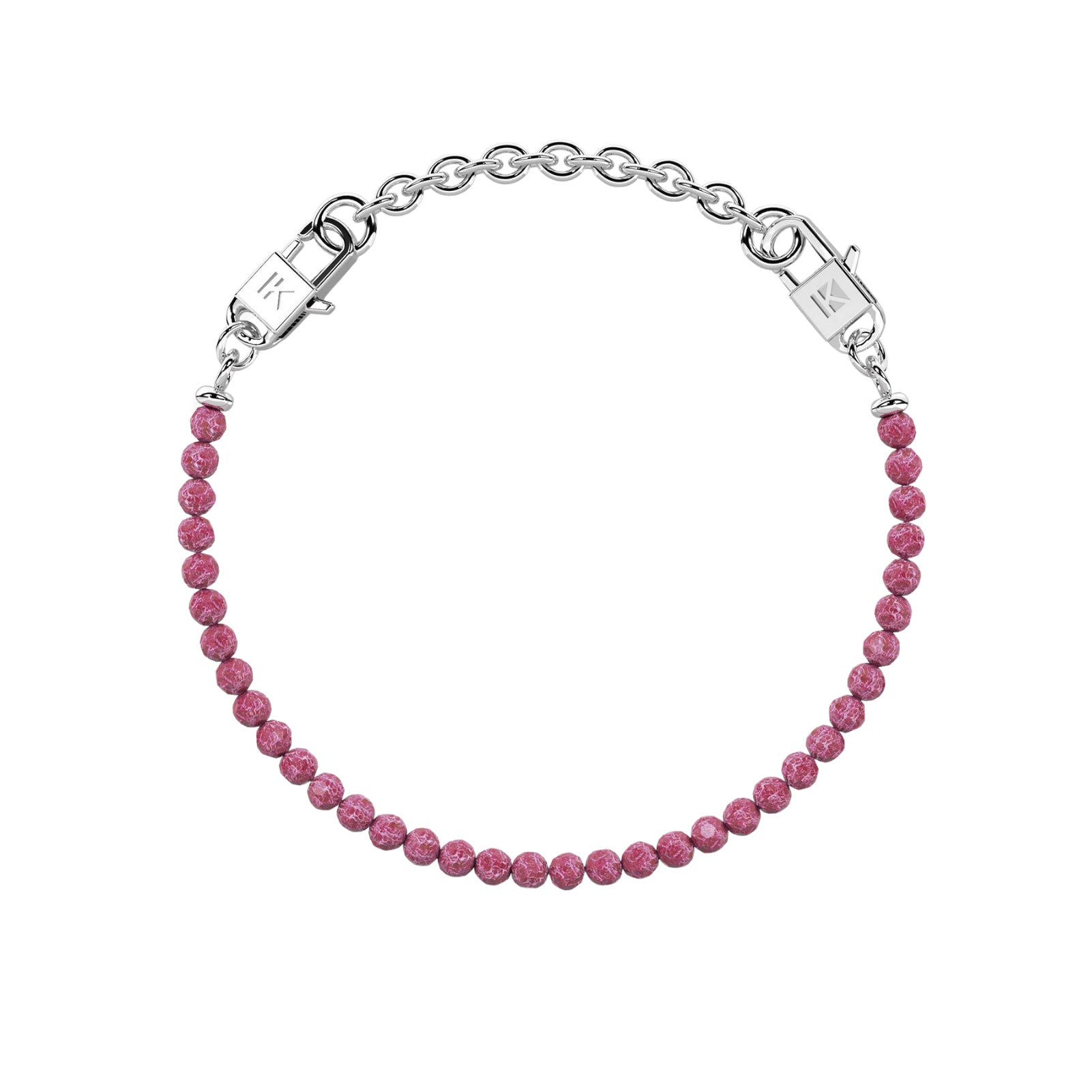 Bracciale donna Kidult By You acciaio con zirconi rubino Regolabile 16-19 cm