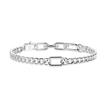 Bracciale donna Kidult By You in acciaio catena cubana Regolabile 16-19 cm