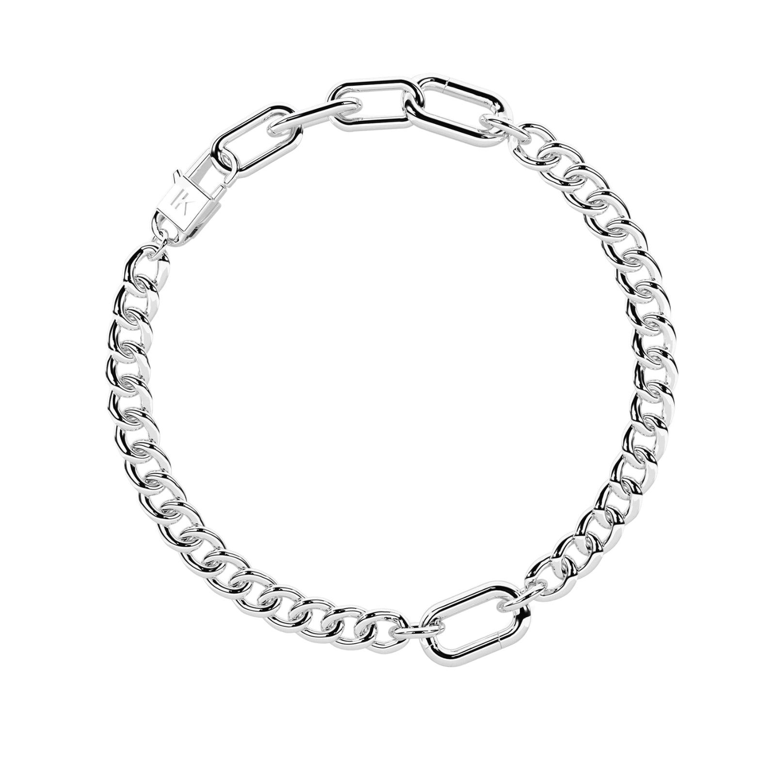 Bracciale donna Kidult By You in acciaio catena cubana Regolabile 16-19 cm