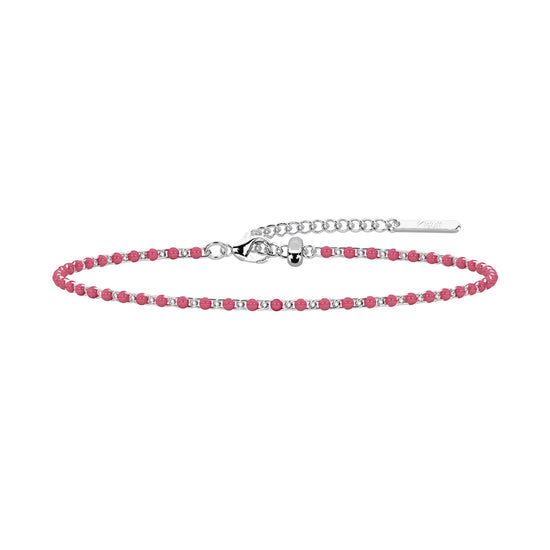 Cavigliera donna Kidult By You in acciaio con smalto rosa MISURA UNICA
