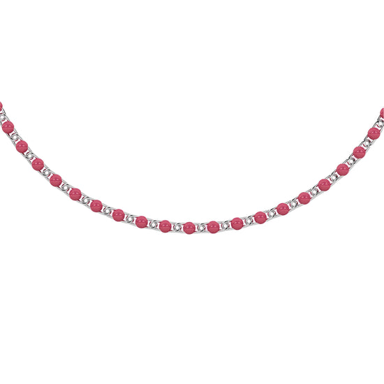 Cavigliera donna Kidult By You in acciaio con smalto rosa MISURA UNICA