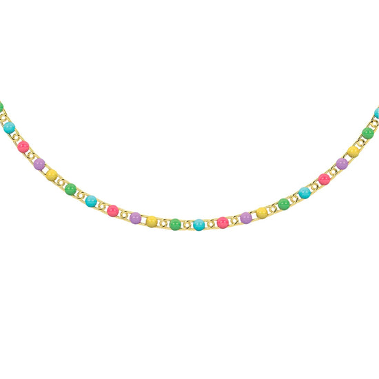 Cavigliera Kidult in acciaio pdv oro e smalto multicolor Regolabile 21-25 cm