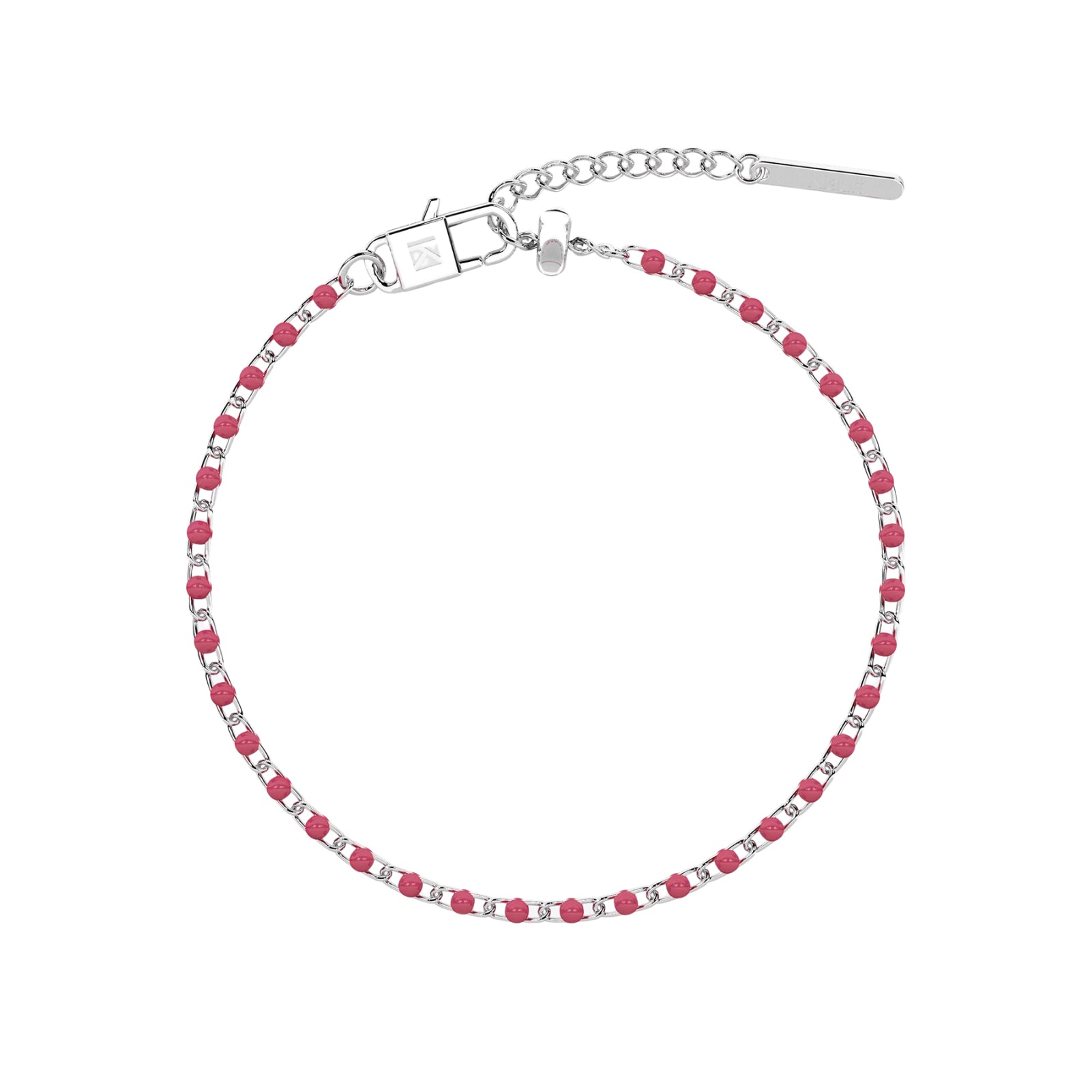 Bracciale donna Kidult By You in acciaio con smalto rosa Regolabile 16-19 cm