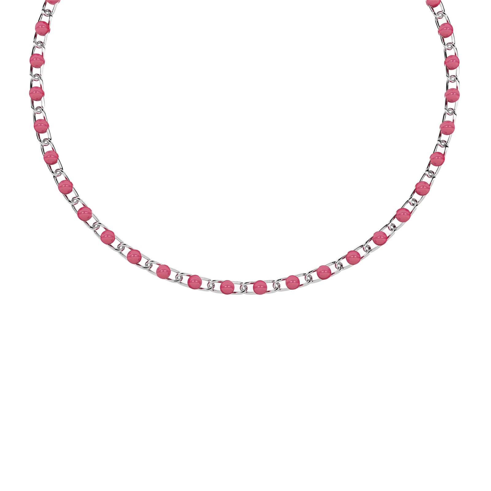 Bracciale donna Kidult By You in acciaio con smalto rosa Regolabile 16-19 cm