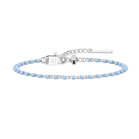 Bracciale donna Kidult By You acciaio con smalto azzurro Regolabile 16-19 cm
