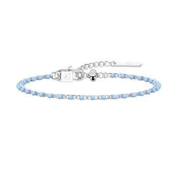Bracciale donna Kidult By You acciaio con smalto azzurro Regolabile 16-19 cm