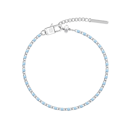 Bracciale donna Kidult By You acciaio con smalto azzurro Regolabile 16-19 cm