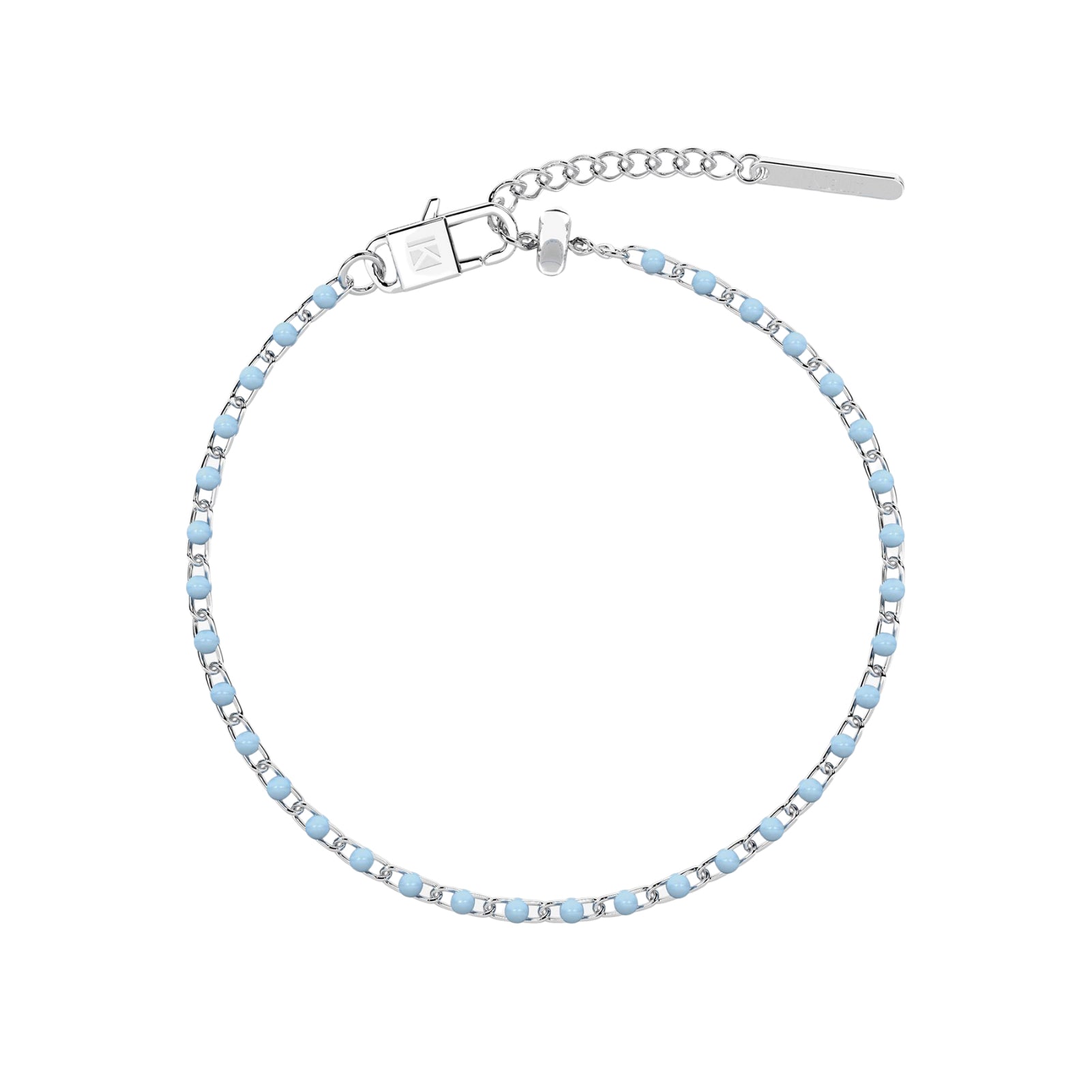 Bracciale donna Kidult By You acciaio con smalto azzurro Regolabile 16-19 cm