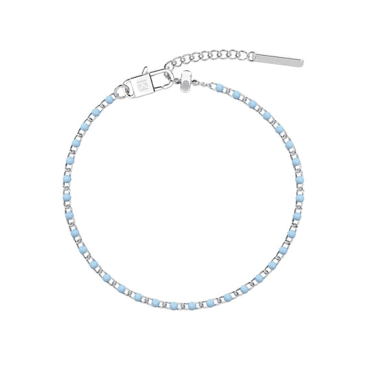 Bracciale donna Kidult By You acciaio con smalto azzurro Regolabile 16-19 cm