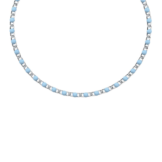 Bracciale donna Kidult By You acciaio con smalto azzurro Regolabile 16-19 cm